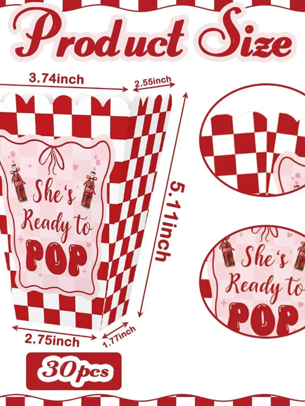 Baby Shower Popcorn Buckets